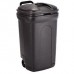 Trash Container w/ Lid / Trash Plastic Container w/ Lid 580mm x 580mm, Black